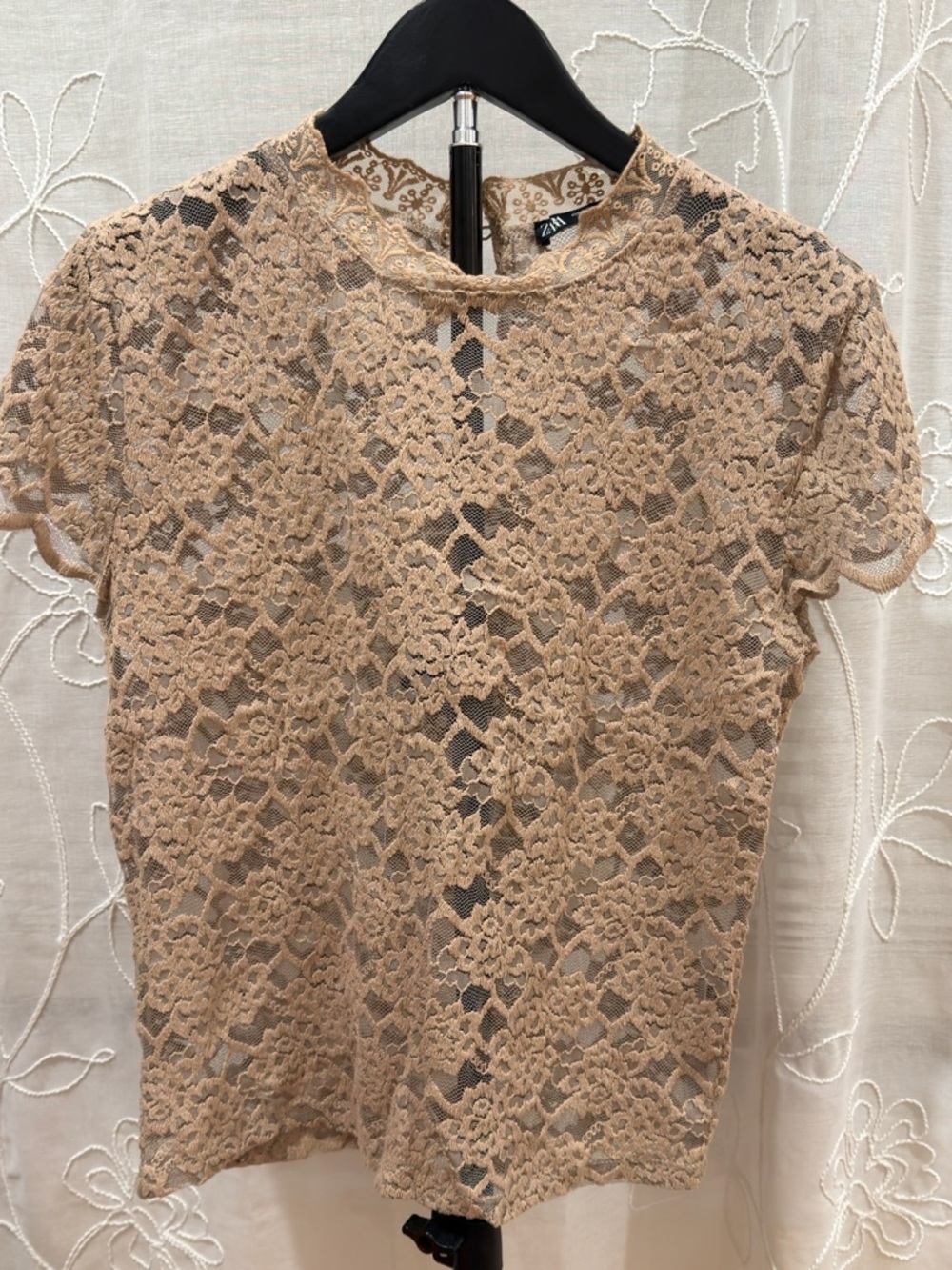 Zara Cream Lace Blouse